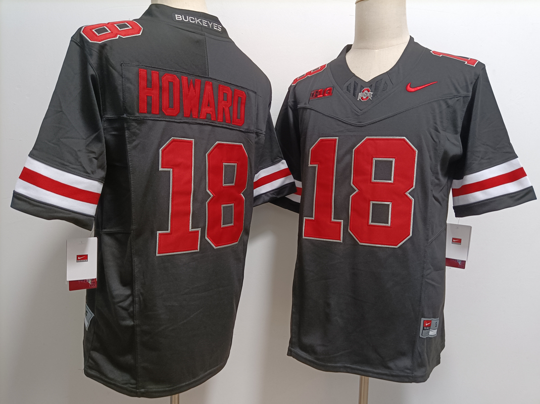 Men Ohio State Buckeyes #18 Will Howard black 2024 Nike NCAA jersey->indianapolis colts->NFL Jersey